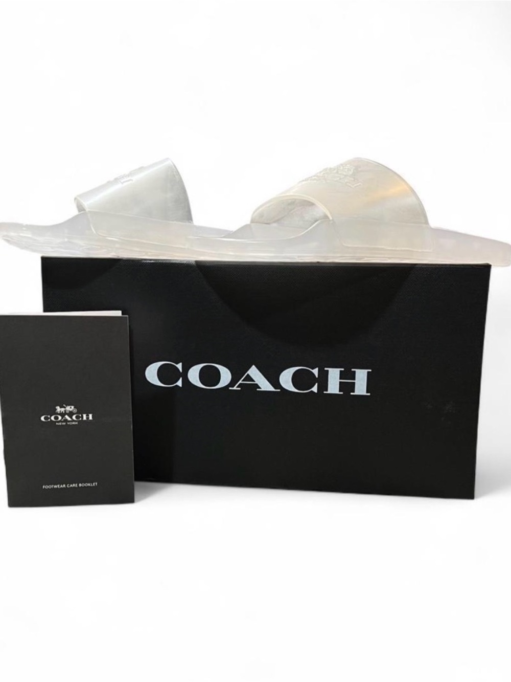 Coach Translucent Jelly Slide Sandals in Clear